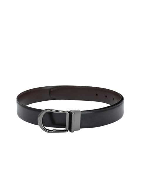 

Pacific Gold Men Black & Brown Solid Leather Reversible Belt