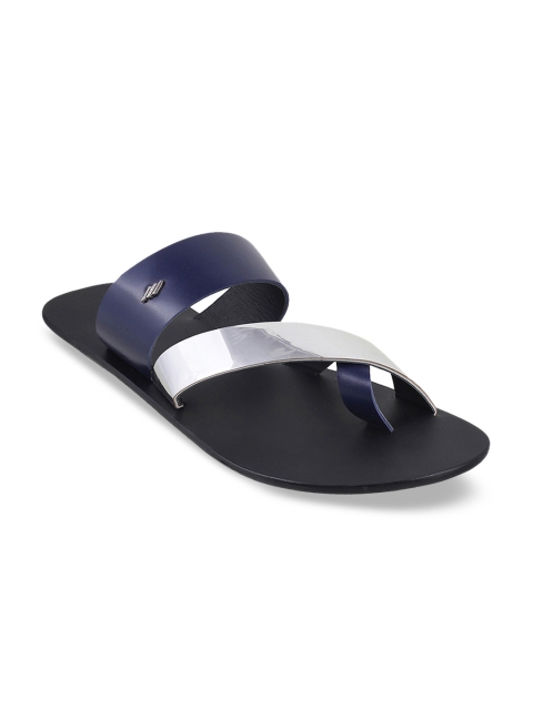 

Metro Men Blue Leather Sandals