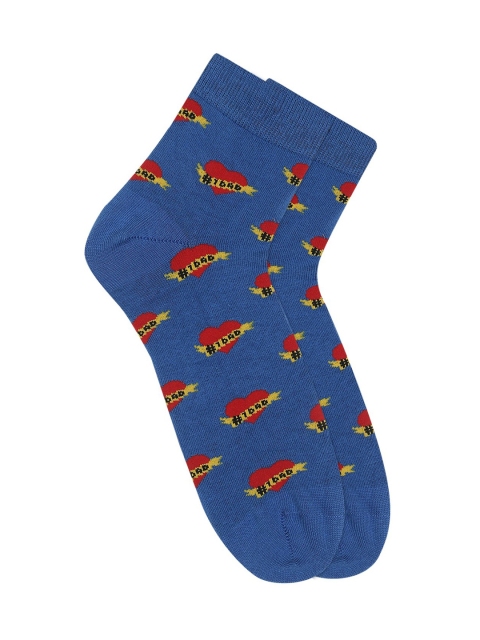 

Soxytoes Unisex Blue & Red Dad Calf-Length Patterned Socks