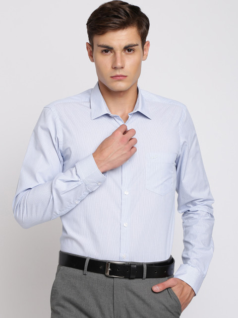 

Crocodile Men Blue Slim Fit Striped Formal Shirt