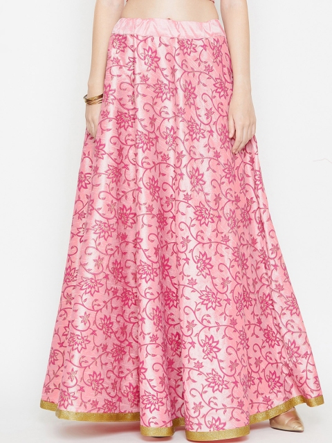 

Studio Rasa Women Pink Printed Flared Maxi Skirt