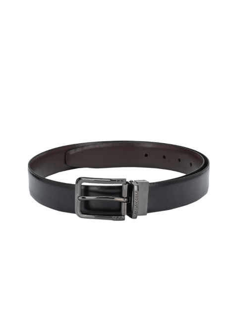 

Pacific Gold Men Black & Brown Solid Leather Reversible Belt