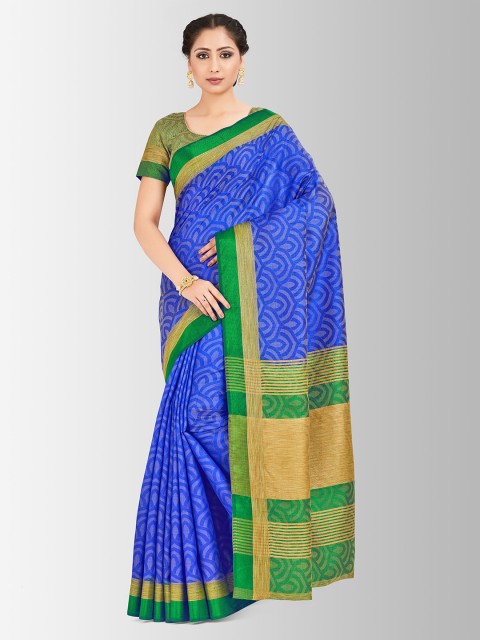 

MIMOSA Blue Art Silk Woven Design Banarasi Saree