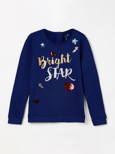 

Fame Forever by Lifestyle Girls Navy Blue Printed Sweatshirt