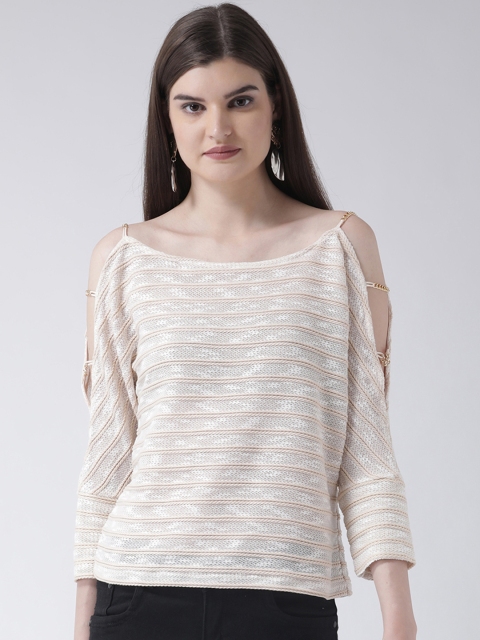 

Latin Quarters Women Beige Self Design Top