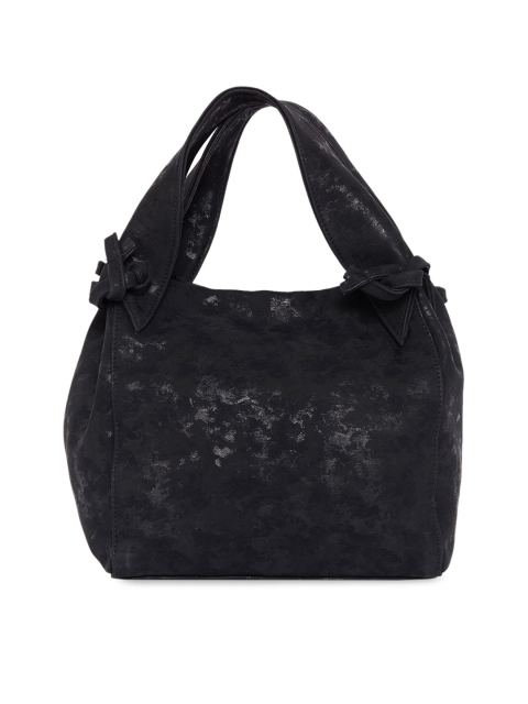 

Tarusa Women Black Textured Shoulder Bag