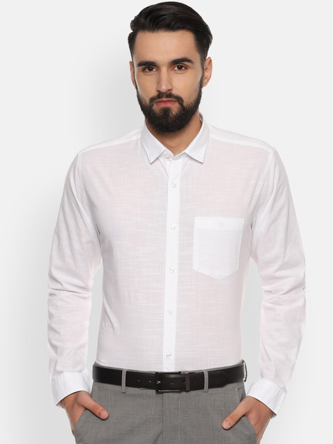 

Van Heusen Sport Men White Slim Fit Solid Casual Shirt