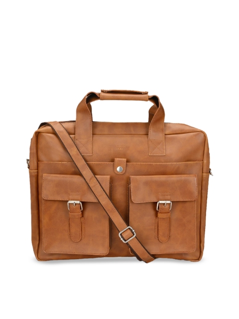 

Pacific Gold Unisex Tan Brown Solid Laptop Bag