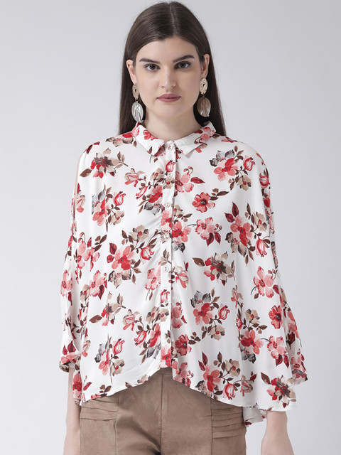 

Latin Quarters Women Off-White Printed Top