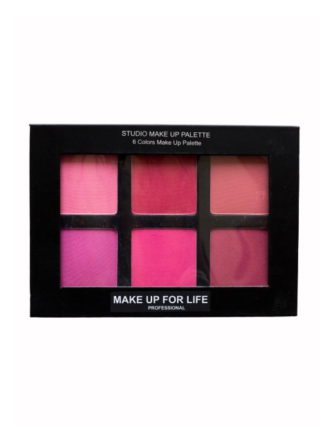 

MAKE UP FOR LIFE Women 6 Colors Studio Blush Palette 25gm, Multi