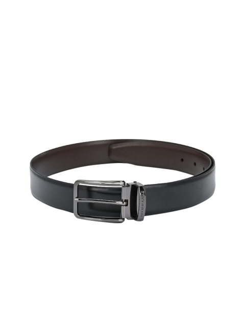 

Pacific Gold Men Black & Brown Solid Leather Reversible Belt