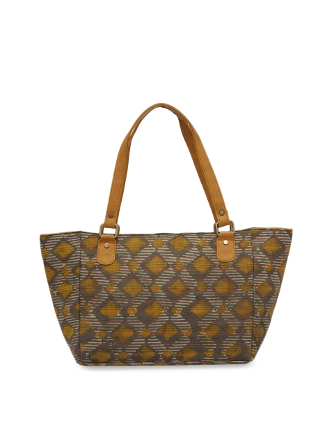 

Tarusa Mustard & Yellow Printed Shoulder Bag