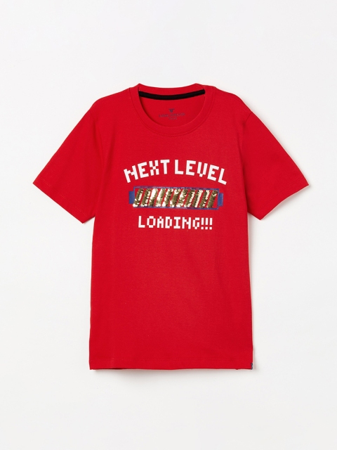 

Fame Forever by Lifestyle Boys Red Printed Round Neck T-shirt