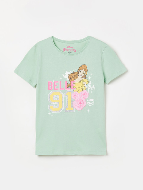 

Fame Forever by Lifestyle Girls Green Printed Round Neck T-shirt