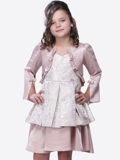 

CUTECUMBER Girls Printed Off-White A-Line Dress