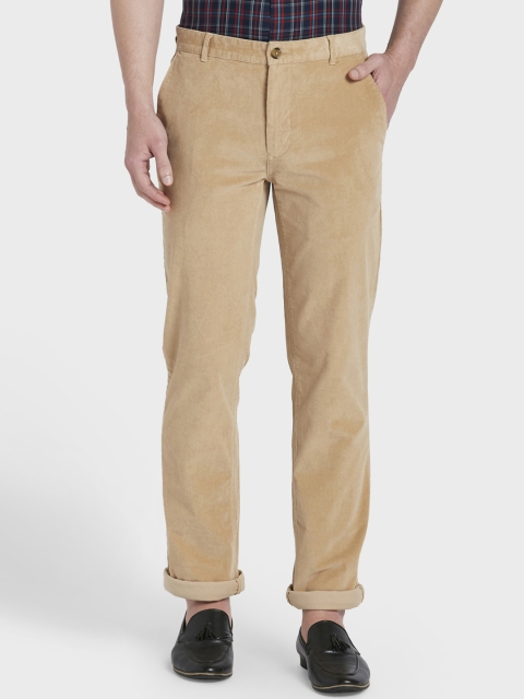 

ColorPlus Men Khaki Tapered Fit Solid Regular Trousers