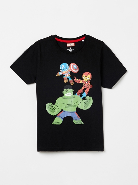 

Fame Forever by Lifestyle Boys Black Printed Round Neck T-shirt