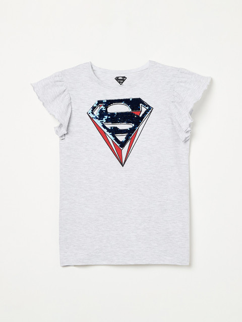 

Fame Forever by Lifestyle Girls Grey Melange Printed Top