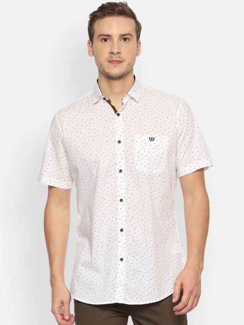 

Van Heusen Sport Men White Slim Fit Printed Casual Shirt