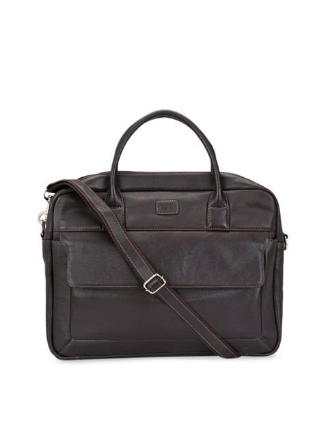 

Pacific Gold Unisex Coffee Brown Solid Laptop Bag