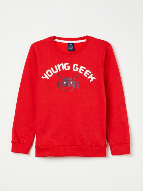 

Fame Forever by Lifestyle Boys Red Printed Sweatshirt