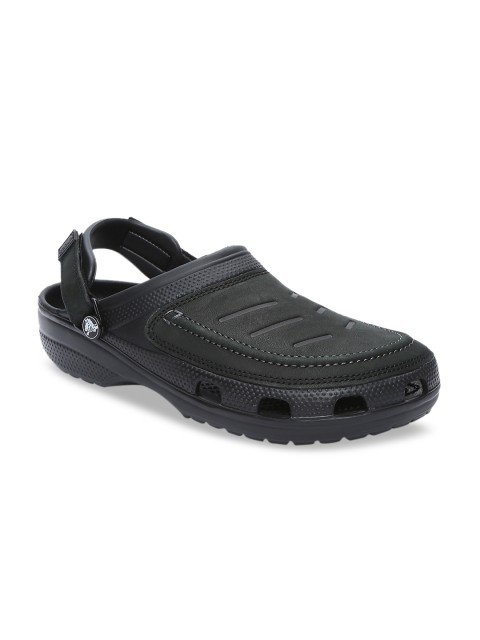 

Crocs Yukon Men Black Solid Leather Clogs