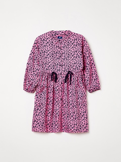 

Fame Forever by Lifestyle Girls Pink & Navy Blue Printed Shirt Dress