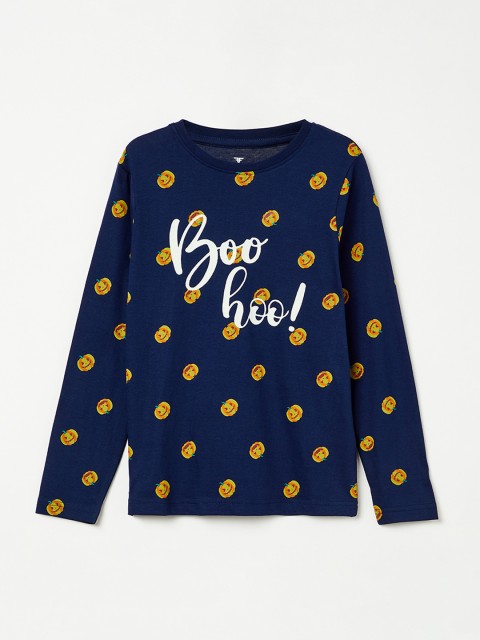

Fame Forever by Lifestyle Boys Navy Blue Printed Round Neck T-shirt