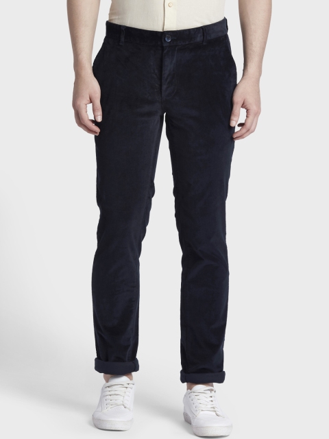 

ColorPlus Men Blue Regular Fit Solid Regular Trousers