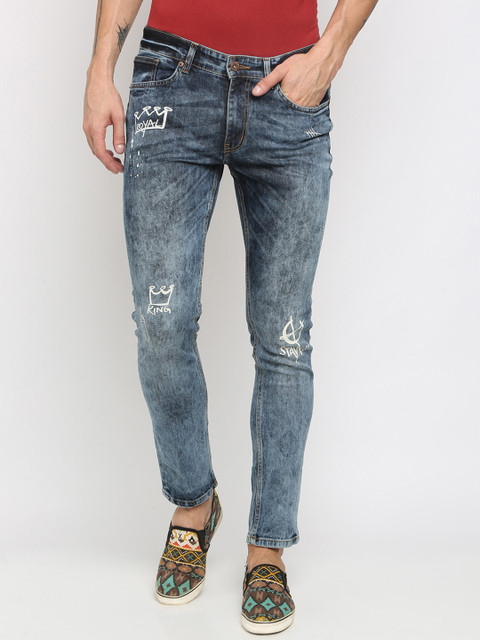 

Breakbounce Men Blue Slim Fit Mid-Rise Clean Look Stretchable Jeans