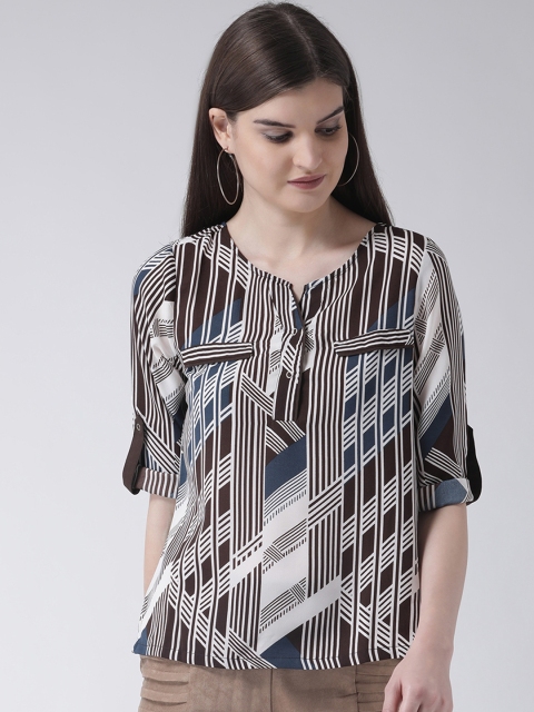

Latin Quarters Women Off-White Printed Top