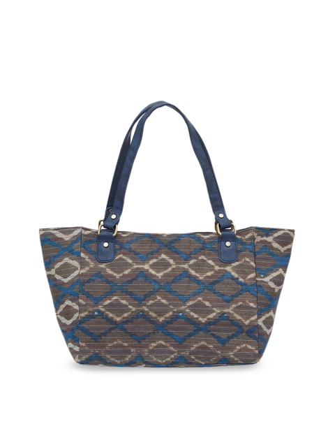 

Tarusa Blue & Grey Printed Shoulder Bag
