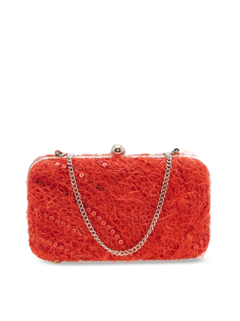 

Tarusa Red Embroidered Clutch