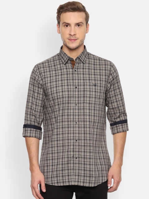 

Van Heusen Sport Men Grey Slim Fit Checked Casual Shirt