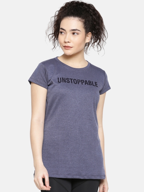 

GOLDSTROMS Women Purple Solid Round Neck T-shirt