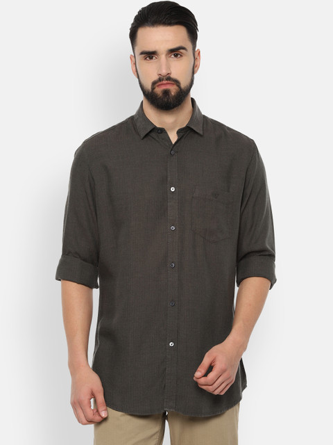 

Van Heusen Sport Men Grey Slim Fit Solid Casual Shirt