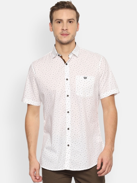 

Van Heusen Sport Men White Slim Fit Printed Casual Shirt
