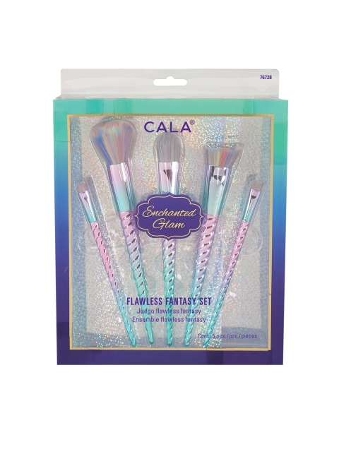 

Cala Women Set of 5 Multicolored Enchanted Glam Premium Makeup Brushes, Multi