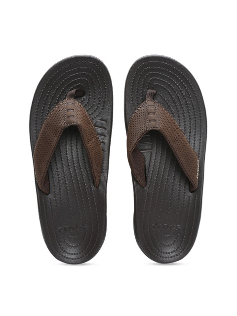 

Crocs Men Brown Solid Bogota Thong Flip-Flops