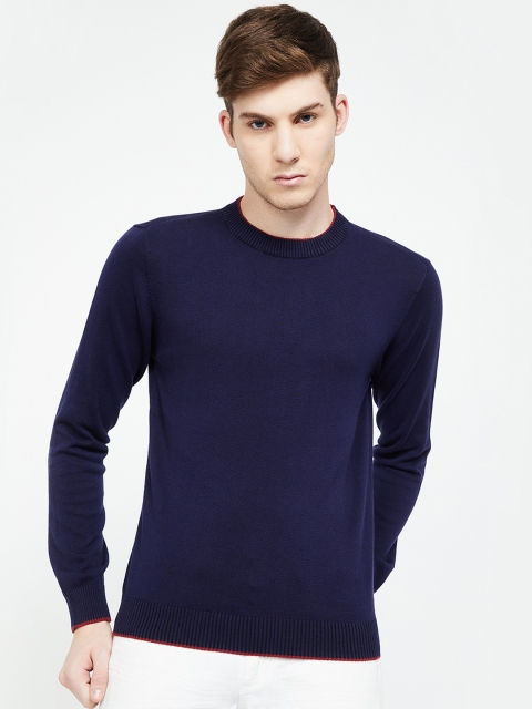 

CODE by Lifestyle Men Navy Blue Solid Sweater
