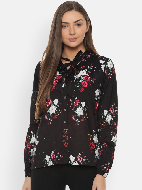 

Van Heusen Woman Black & White Printed A-Line Top
