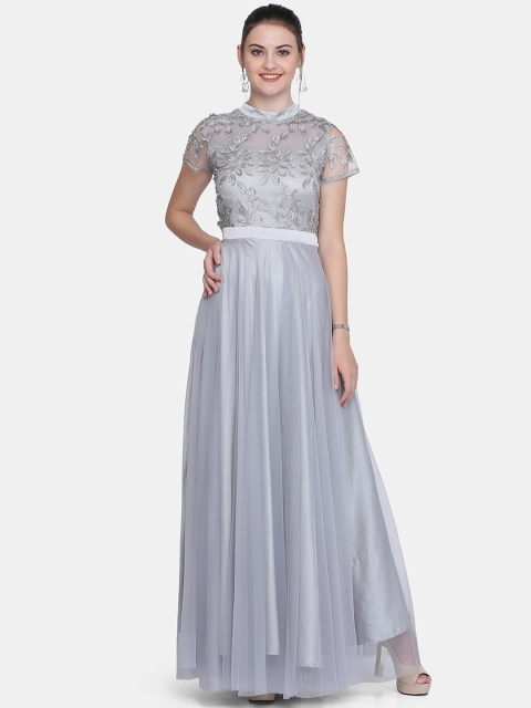 

Eavan Women Grey Solid Maxi Dress
