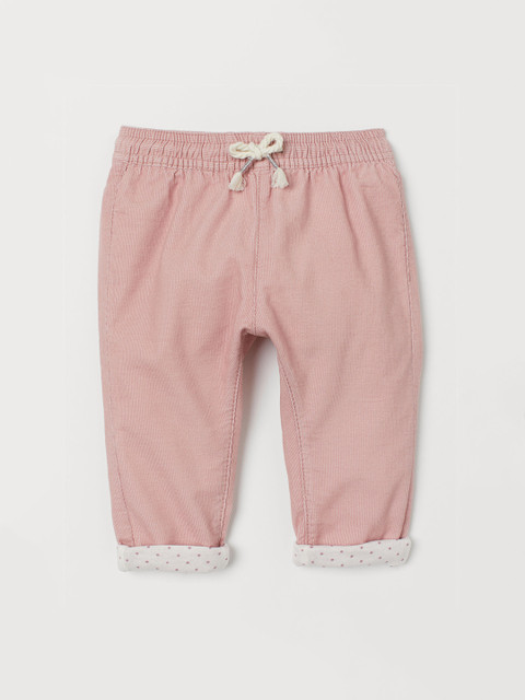 

H&M Girls Pink Lined Corduroy Trousers