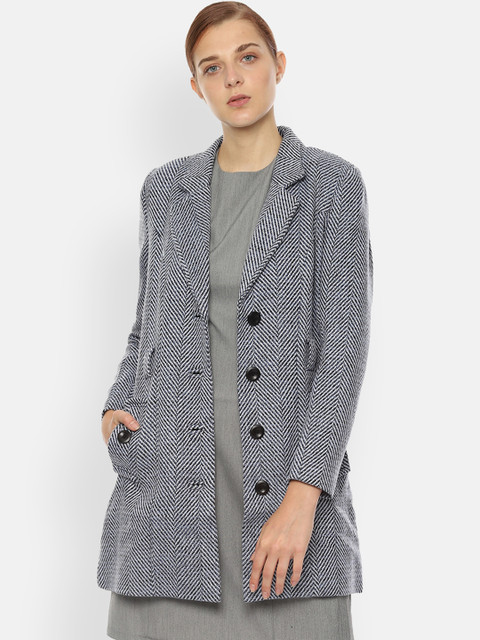 

Allen Solly Woman Women Grey Solid Jacket