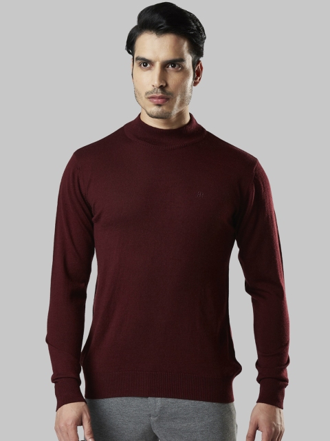 

Raymond Men Maroon Solid Sweater