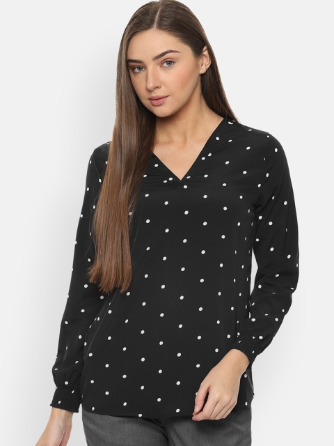 

Van Heusen Woman Black & White Printed Top
