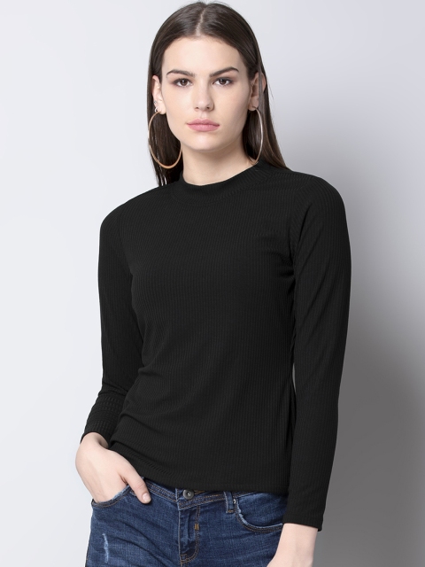 

FabAlley Women Black Solid Top
