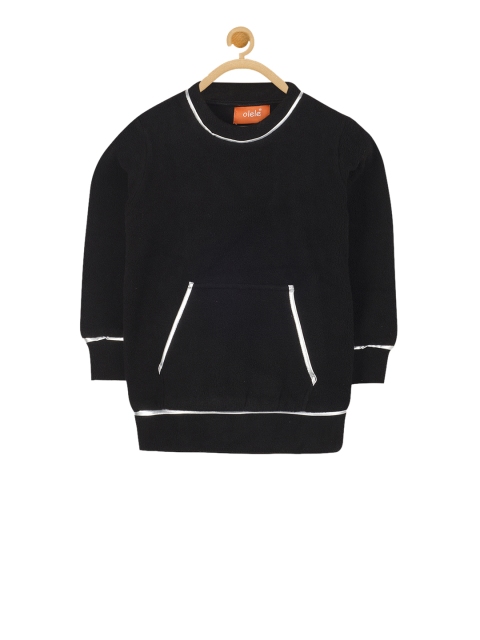 

Olele Girls Black Solid Sweatshirt