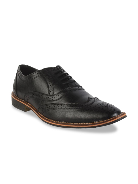 

Respiro Men Black Solid Brogues