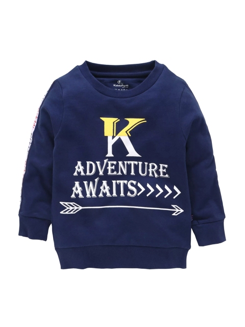

KiddoPanti Boys Navy Blue Printed Sweatshirt